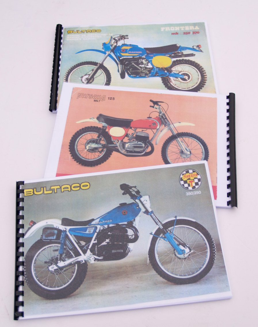 Bultaco Sherpa T MOD 158 159  182 183 190 191 Parts Manual Book on CD 
