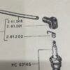 Montesa Cappra GP / MX rubber plug cap 0261-201 and wire internal 0261-202 - Image 2