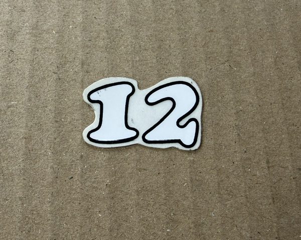 BULTACO Pursang MK12   '12'  Side Panel Decal  (EACH)