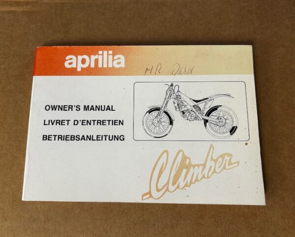 Aprilia Climber Owners Manual