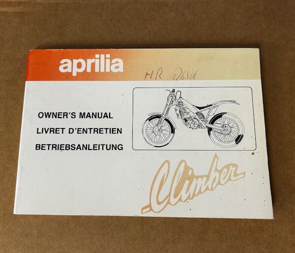 Aprilia Climber Owners Manual