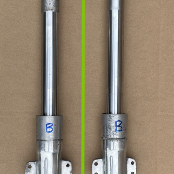 Pair Bultaco NOS Fork Legs Sherpa STRAIGHT TOP Type 35mm
