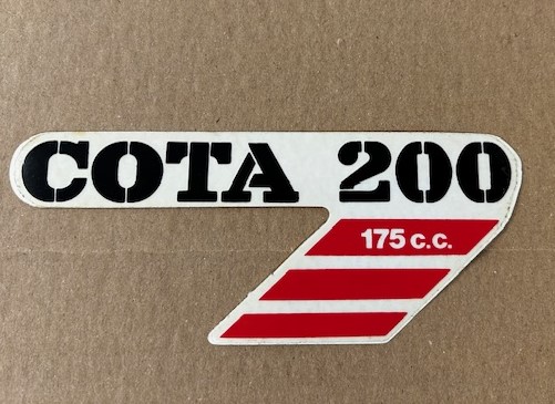 Seat Decal GENUINE Cota 200 '175cc' Stripe Type (RH SIDE ONLY)
