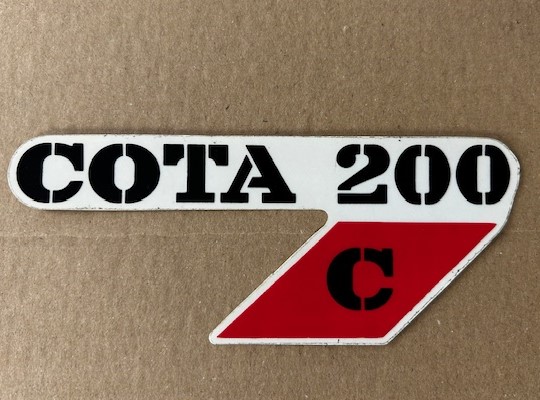 Seat Decal GENUINE Cota 200C (RH SIDE ONLY)