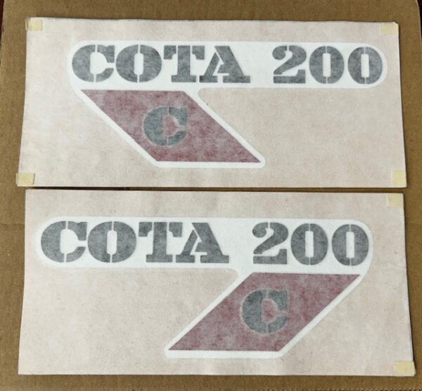Seat Decal DIE CUT Cota 200C (Pair)