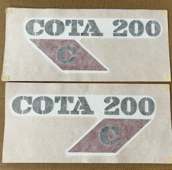 Seat Decal DIE CUT Cota 200C (Pair)
